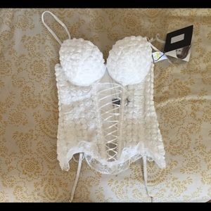 Rene Rofe Women's Lace Up Classic Bustier